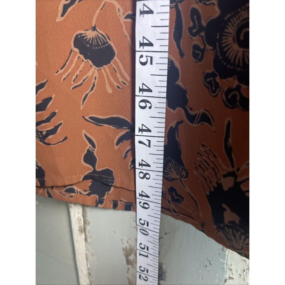 Limited America Vintage Midi Maxi Dress Floral Orange Gray Tan Size 4 - Picture 8 of 9